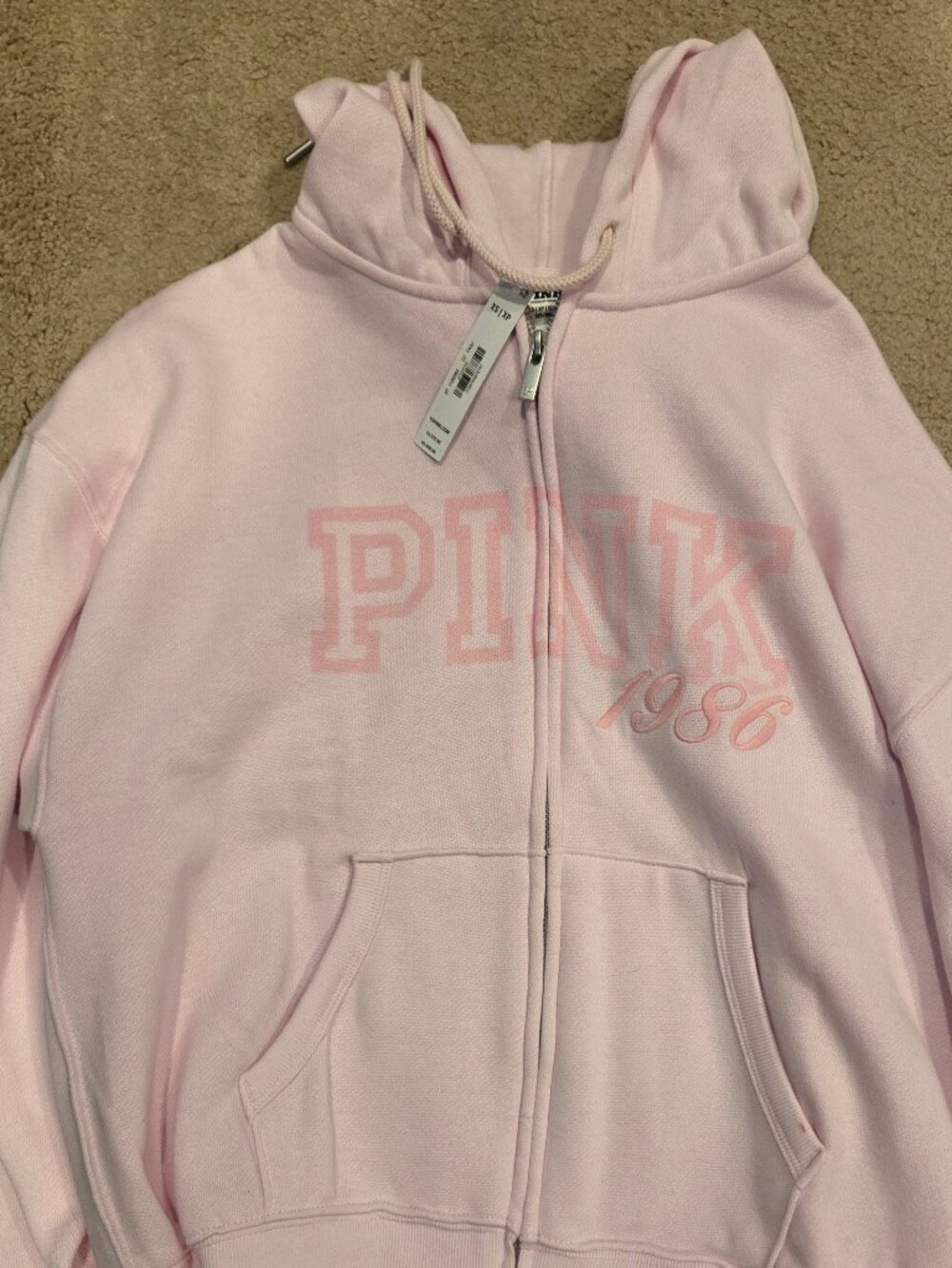 Victoria's Secret PINK NWT Light Pink 1986 Sweatshirt S
